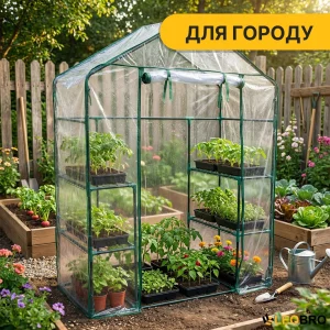 Стелаж-теплиця LEOBRO 143x73x195 см на 4 полиці (LB-G120)-2