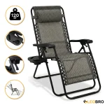 Розкладне крісло шезлонг LEOBRO Zero Gravity Plaid (LB-ZGC-F1-PLD)