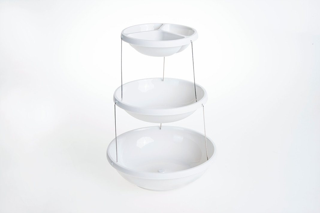 Миска трехуровневая для вечеринок Twist Fold 3 Tiered Bowl | миска для снеков PR4 - Зображення 4