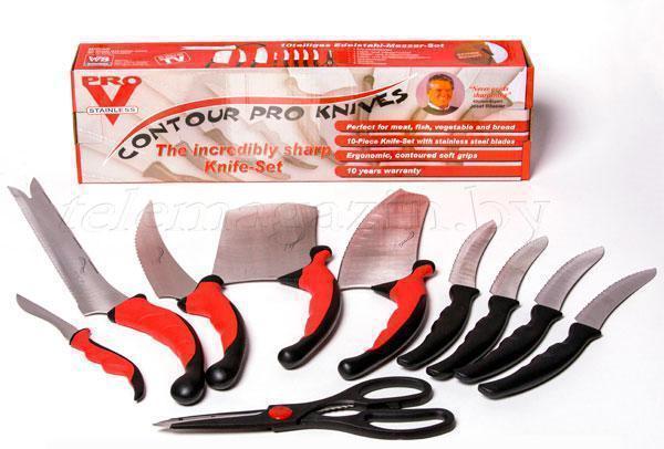 Превосходный набор кухонных ножей Contour Pro Knives (Контр Про) PR4