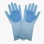 Силиконовые многофункциональные перчатки для мытья и чистки Magic Silicone Glov Синий PR3