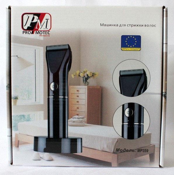 Машинка для стрижки Promotec PM 359 от сети и аккумулятора с подставкой CG21 PR4 - Зображення 2