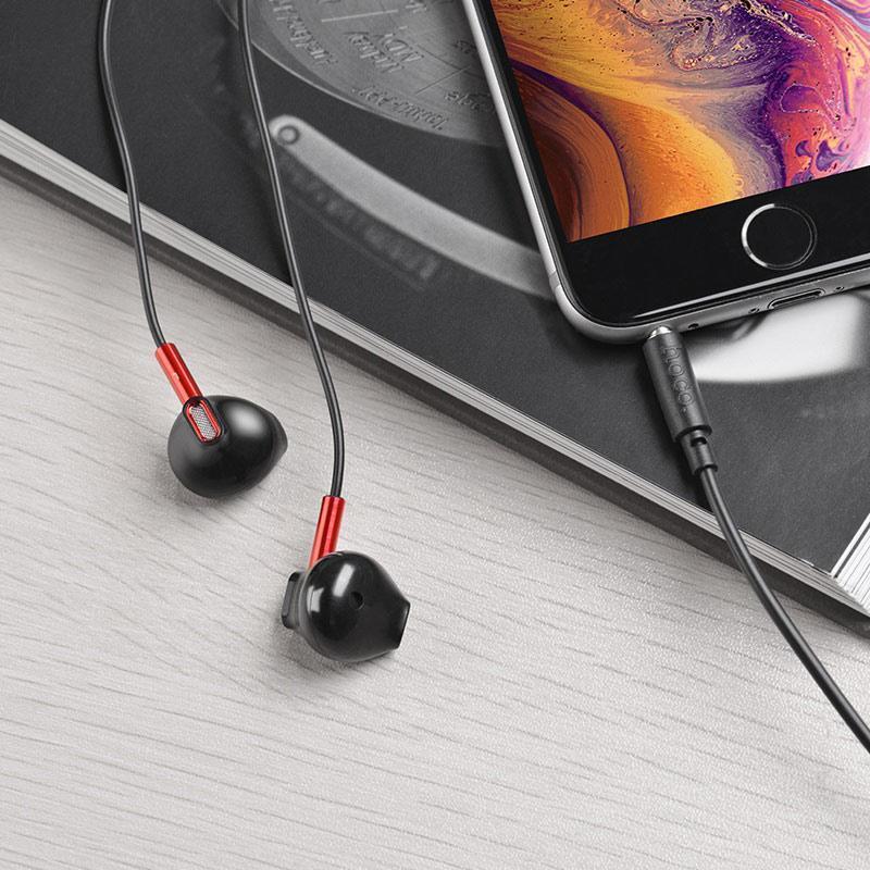 Наушники проводные Hoco M57 Sky sound Universal с микрофоном Black (M57b) CG08 PR2 - Зображення 4