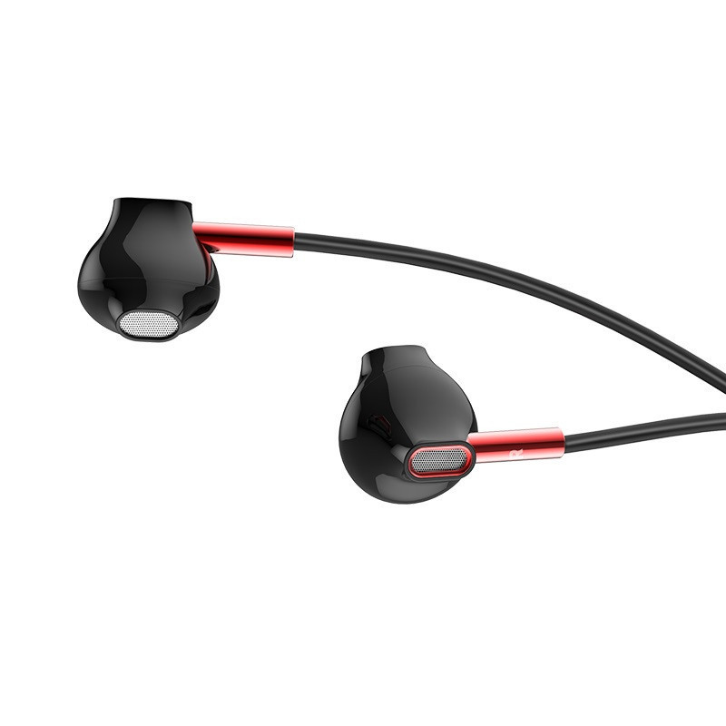 Наушники проводные Hoco M57 Sky sound Universal с микрофоном Black (M57b) CG08 PR2 - Зображення 5