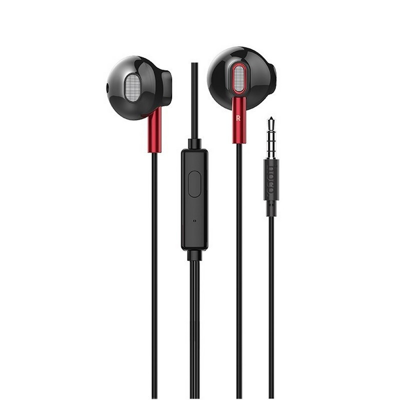 Наушники проводные Hoco M57 Sky sound Universal с микрофоном Black (M57b) CG08 PR2 - Зображення 3