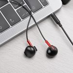 Наушники проводные Hoco M57 Sky sound Universal с микрофоном Black (M57b) CG08 PR2
