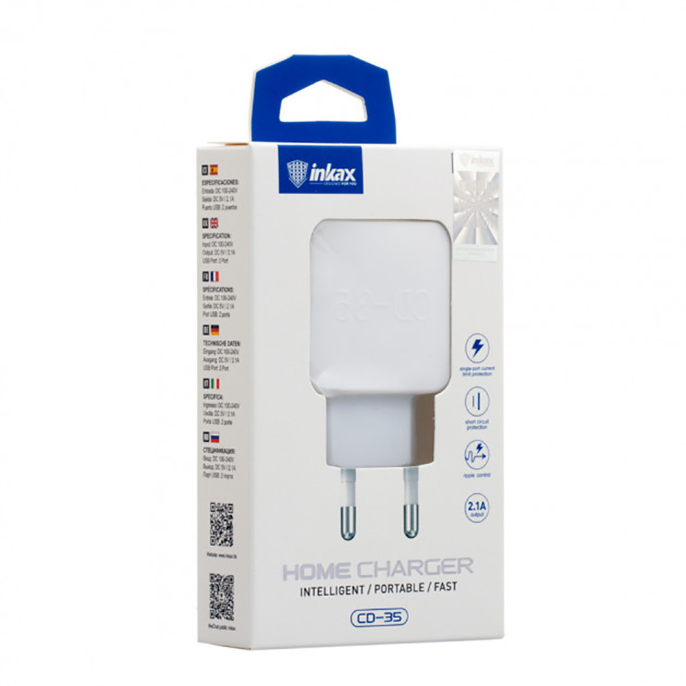 Мобильная зарядка 220V INKAX CD-35 PR1 - Зображення 2