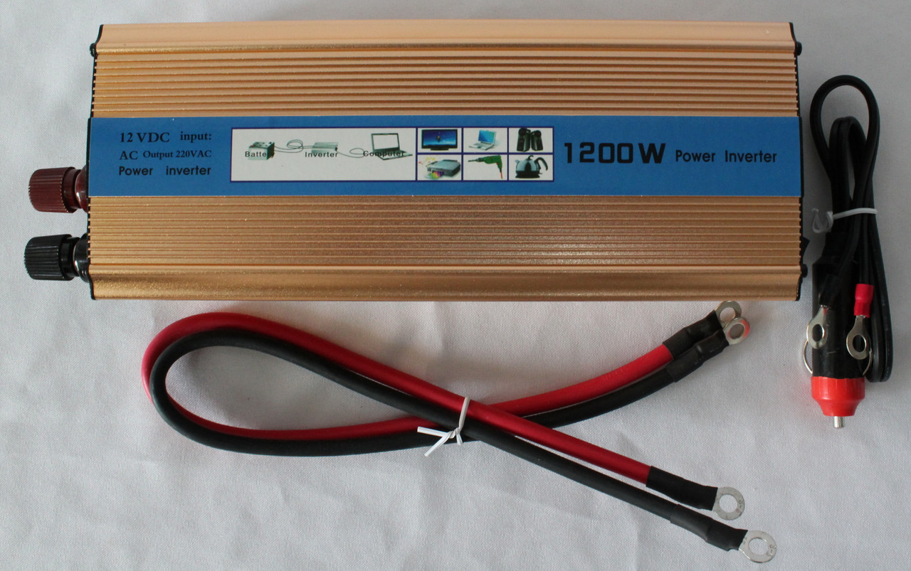 Преобразователь Авто Инвертор 12 V 220 V 1500 W am PR5 - Зображення 4