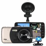 Автомобильный видеорегистратор Ukc CSZ-Z14S Wdr Full HD 1080P 2 камеры Black/Gold (5526) PR5