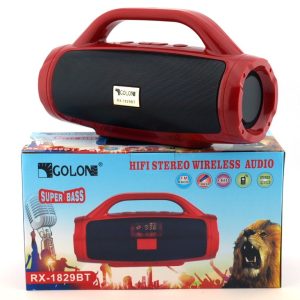 Golon RX-1829BT BoomBox 12W, портативная колонка с Bluetooth FM и MP3, красная PR4