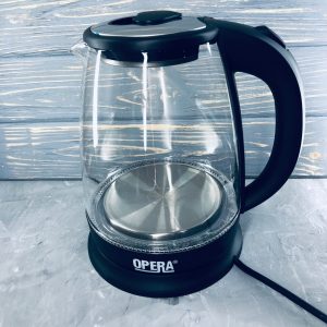 Стеклянный электрочайник Opera OP-860 Черный CG16 PR3