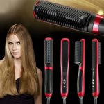 Гребінець-випрямляч для об'єму та розгладжування волосся Hair Straightener HQT-908 Щітка - праска для волосся 2 в 1