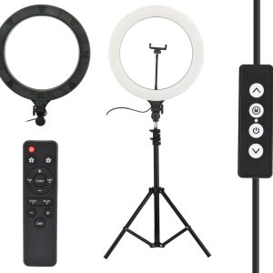Кольцевая LED лампа 39 см A390 с пультом | Светодиодная селфи лампа | Селфи кольцо без штатива