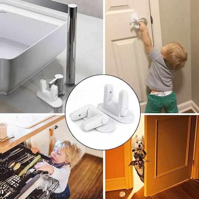Універсальний дитячий замок – засувка блокатор ручок BingoKid Door Lever Lock ∙ Захист дітей від відкривання дверей та вікон - Зображення 5