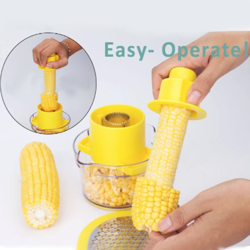 Терка з контейнером Corn Stripper з насадкою для очищення качанів кукурудзи - Зображення 2