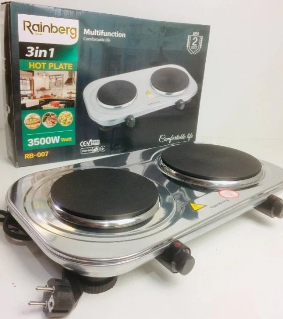 Плита электрическая дисковая Rainberg RB-007 на 2 конфорки - Зображення 5