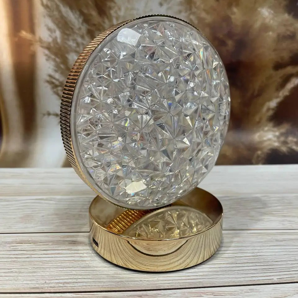 Настільна лампа Місяць із кристалами Creatice Table Lamp · Світлодіодний круглий світильник - нічник - Зображення 5