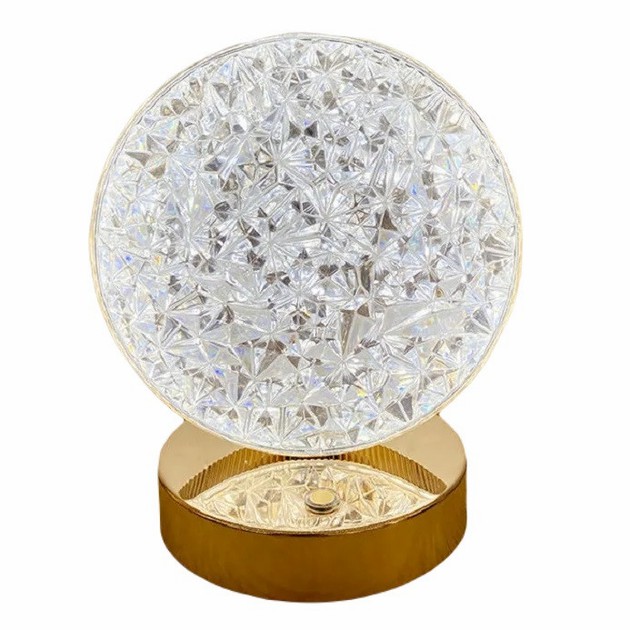 Настільна лампа Місяць із кристалами Creatice Table Lamp · Світлодіодний круглий світильник - нічник - Зображення 2