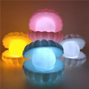 Нічник Мушля з перлиною Perl Light · LED світильник настільний бездротовий з USB зарядкою