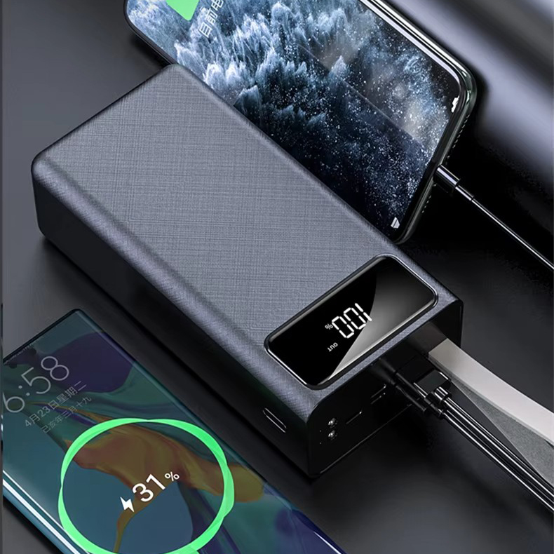 Зовнішній акумулятор K-320 30000 mAh з дисплеєм та ремінцем · Power Bank Повербанк Павербанк - Зображення 5