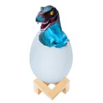 Нічник – світильник Динозаврик в яйці 3D Dinosaur White+RGB Настільна акумуляторна LED лампа з пультом ДУ