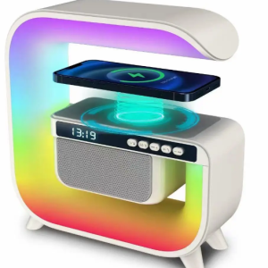 Настільна смарт лампа з бездротовою зарядкою RGB G3 ∙ Акумуляторний нічник з Bluetooth колонкою