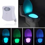 Підсвічувач унітазу з датчиком руху LED LIGHT BOWL ∙ Водостійка міні-лампа для ванної кімнати, 8 кольорів
