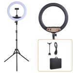Светодиодная кольцевая LED лампа ZB-R14 (1 крепл.тел.) 220V (35см) | Портативная лампа для селфи без штатива
