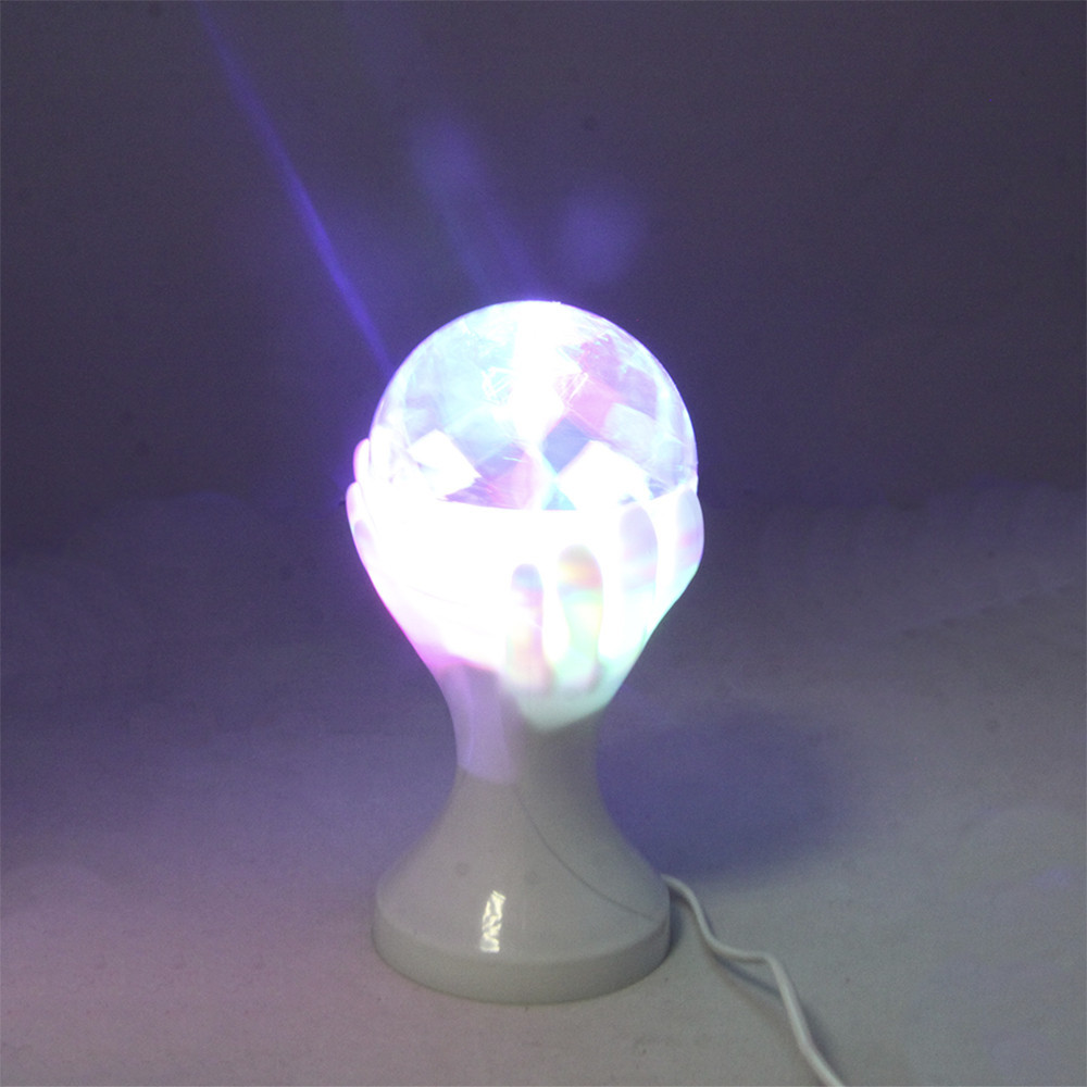Диско-лампа РУКА LED Full Color Rotating Lamp цветомузыкальная светодиодная лампа (7204) - Зображення 4
