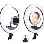 Кольцевая LED лампа SMN-12" + зеркало (30см) | Кольцевой свет | Световая лампа кольцо
