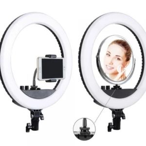 Кольцевая LED лампа SMN-12" + зеркало (30см) | Кольцевой свет | Световая лампа кольцо