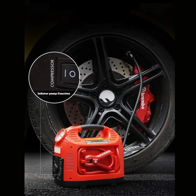 Автомобильный компрессор с фонарем HH 399 EMERGENCY POWER - Зображення 3