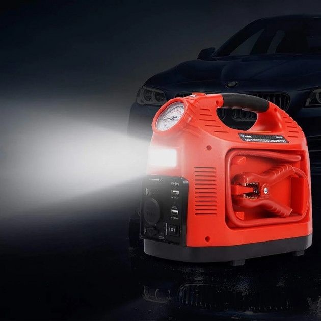 Автомобильный компрессор с фонарем HH 399 EMERGENCY POWER - Зображення 2