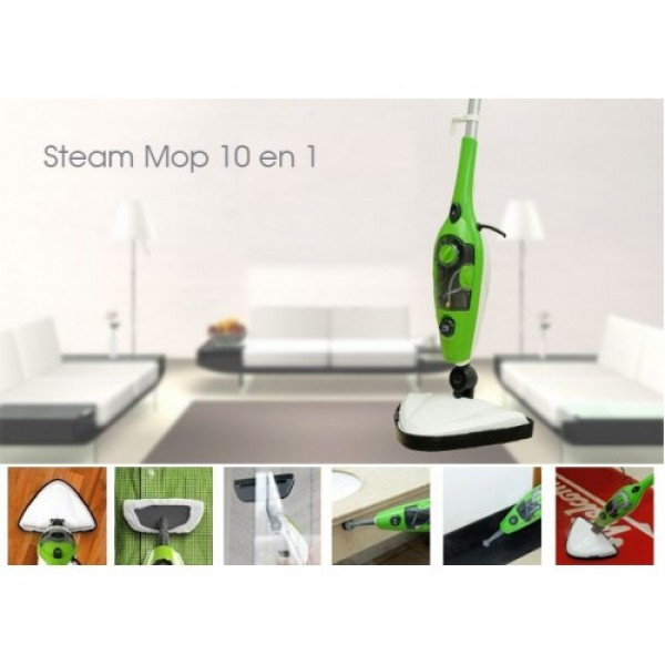 Багатофункціональна парова швабра Steam Mop X10 з насадками ∙ Електрична чистяча швабра для прибирання, 10 насадок - Зображення 2