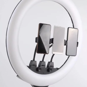 Кольцевая LED лампа SLP-G500 45 см 3 крепления телефона с пультом 220V| Селфи лампа| LED кольцо
