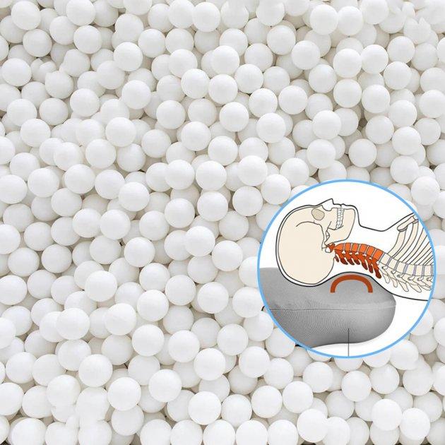 Анатомическая подушка для сна Egg Sleeper с шариковым наполнителем - Зображення 4