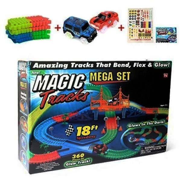 Дитячий набір MAGIC TRACKS 360 Mega Set Гнучка іграшкова дорога - автотрек конструктор + 2 машинки - Зображення 2