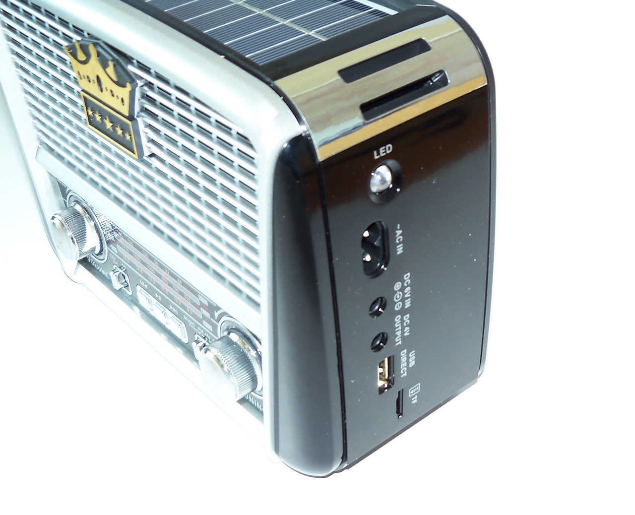 Радіоприймач Golon RX-455S Solar із сонячною панеллю Портативна колонка з радіо, MP3, USB - Зображення 3
