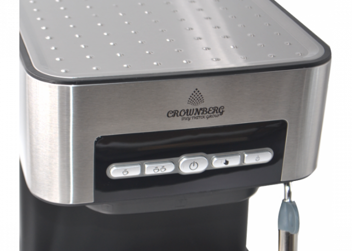 Кофемашина полуавтоматическая Crownberg CB 1566 Espresso Coffee Maker 1000Вт с капучинатором - Зображення 3