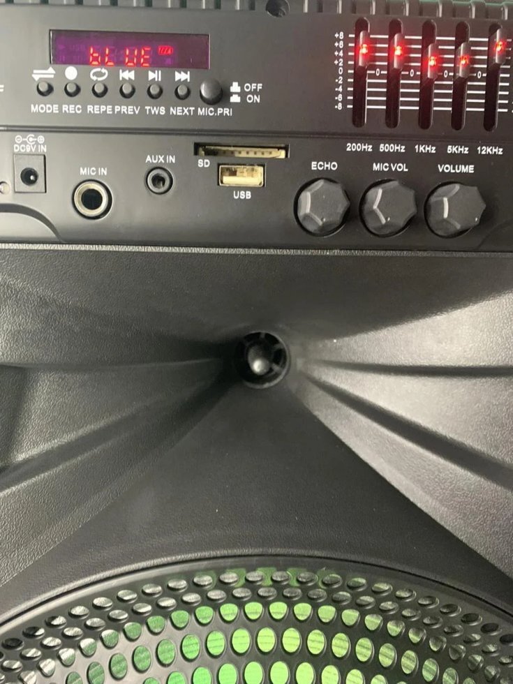 Колонка портативная Сабвуфер на аккумуляторе с микрофоном ZPX ZX-7773 (USB · Bluetooth · FM) Акустика 80W - Зображення 4