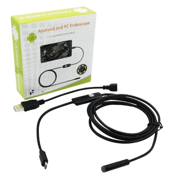 Камера Ендоскоп Android та PC Endoscope · Гнучка USB камера 2 метра · Ендоскопічна камера для смартфона, планшета, ноутбука - Зображення 5