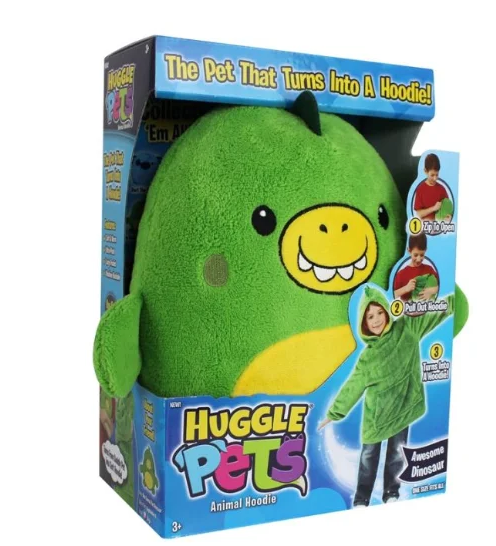Дитяча толстовка – плед з рукавами Huggle Pets Hoodie для дітей 3 в 1 · Подушка + Іграшка + Худі · Універсальний розмір до 150 см - Зображення 2