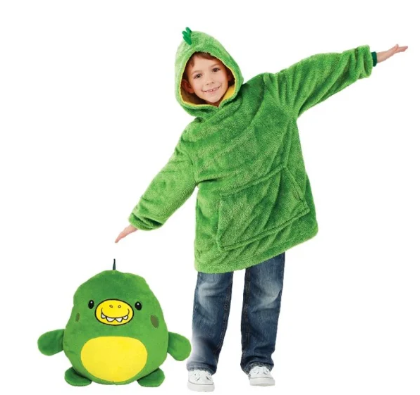 Дитяча толстовка – плед з рукавами Huggle Pets Hoodie для дітей 3 в 1 · Подушка + Іграшка + Худі · Універсальний розмір до 150 см - Зображення 5