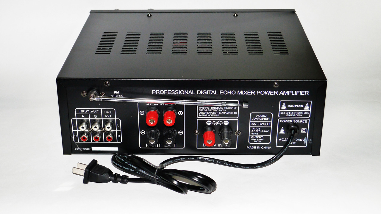 Усилитель мощности звука UKC / MAX AV-326BT Bluetooth + Караоке - Зображення 4