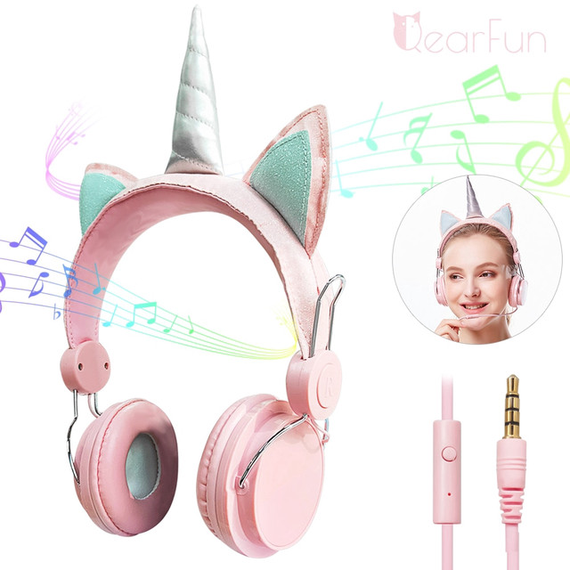 Дитячі бездротові навушники Єдиноріг Unicorn Wireless headSet AH-808 ∙ Bluetooth 5.0 ∙ USB ∙ HD звук ∙ Складні ∙ Регульований розмір - Зображення 2