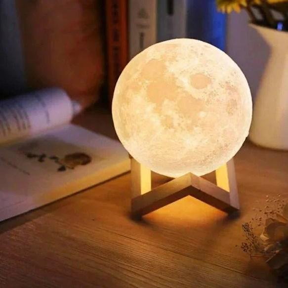 Настільний 3D світильник – нічник Місяць ∙ Magic 3D Moon Lamp - Зображення 2
