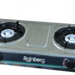 Газовая плита на 2 турбо конфорки Rainberg Pro RB-02 ∙ Двухконфорочная настольная газовая поверхность ∙ Нержавеющая сталь