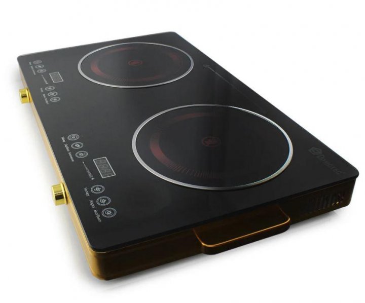 Плита инфракрасная на 2 конфорки Domotec MS-5881 ∙ Электроплита двухконфорочная 3500 Вт ∙ Сенсорное управление - Зображення 4