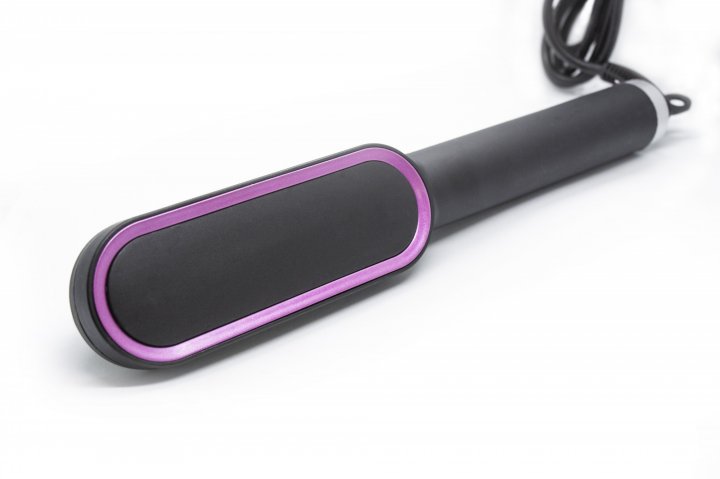 Розчіска – випрямляч Hair Straightener 909B для випрямлення волосся ∙ Праска щітка з турмаліновим покриттям ∙ 6 температурних режимів - Зображення 2