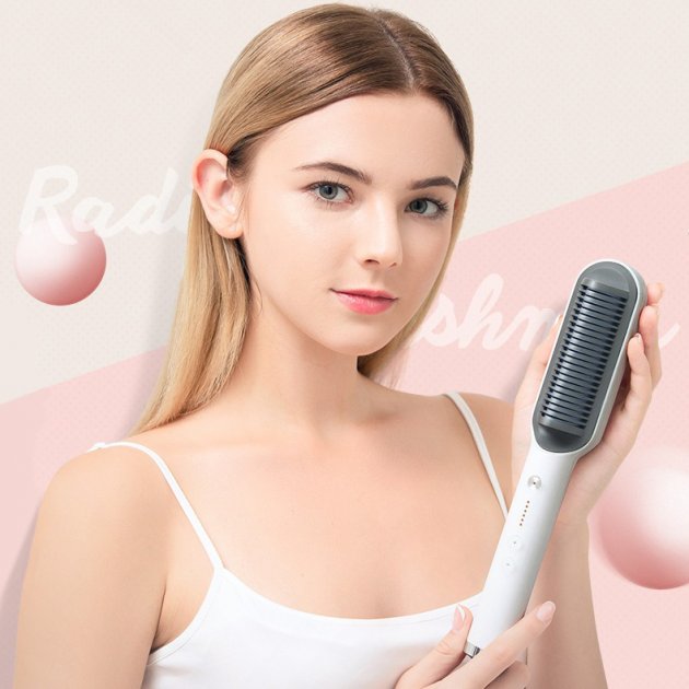 Розчіска – випрямляч Hair Straightener 909B для випрямлення волосся ∙ Праска щітка з турмаліновим покриттям ∙ 6 температурних режимів - Зображення 3